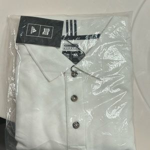 Men’s white Adidas Golf shirt